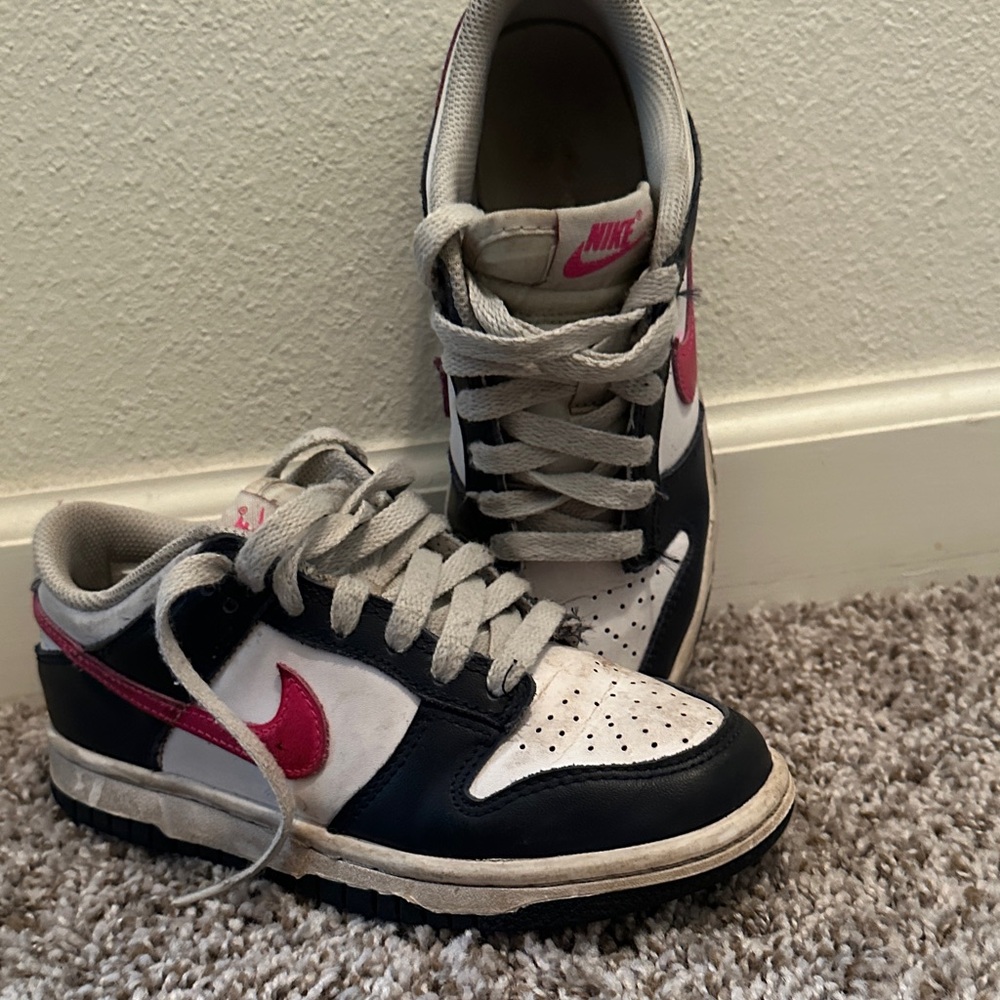 Nike Kids Black and Pink Sneakers